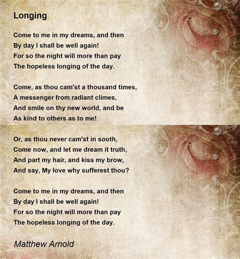 matthew arnold famous poems.